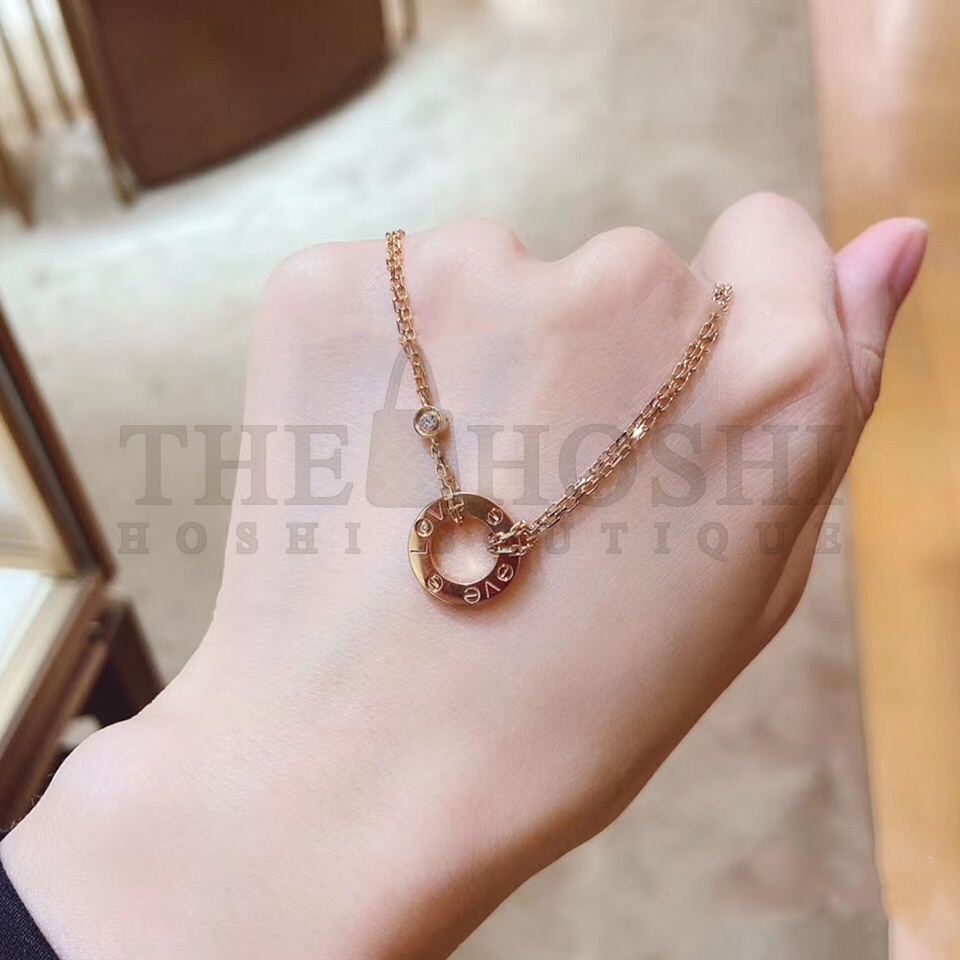 Ca*t1er LOVE NECKLACE, 2 D1am0ndS Master Quality