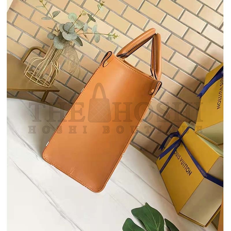 L0vis Vvtt0n LV Women OnTheGo MM Tote Bag Arizona Embossed S*pple Grained Cowhide Master Quality