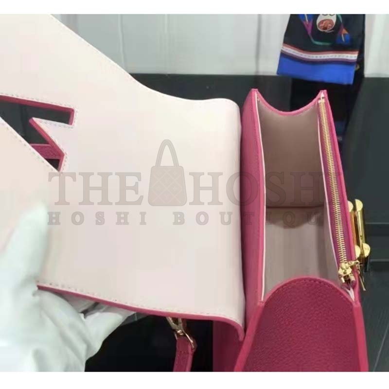 L0vis Vvtt0n LV Women Twist One Handle BB Handbag Dragon Fruit Pink Taurillon Master Quality