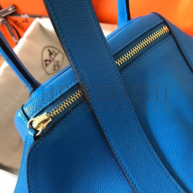 H**me5 Blue Zanzibar Lindy 30cm Bicolor Handmade Bag Master Quality