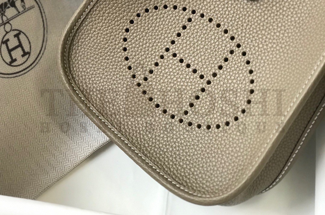 H**me5 Evelyne III Mini Bag In Taupe Clemence Leather Master Quality