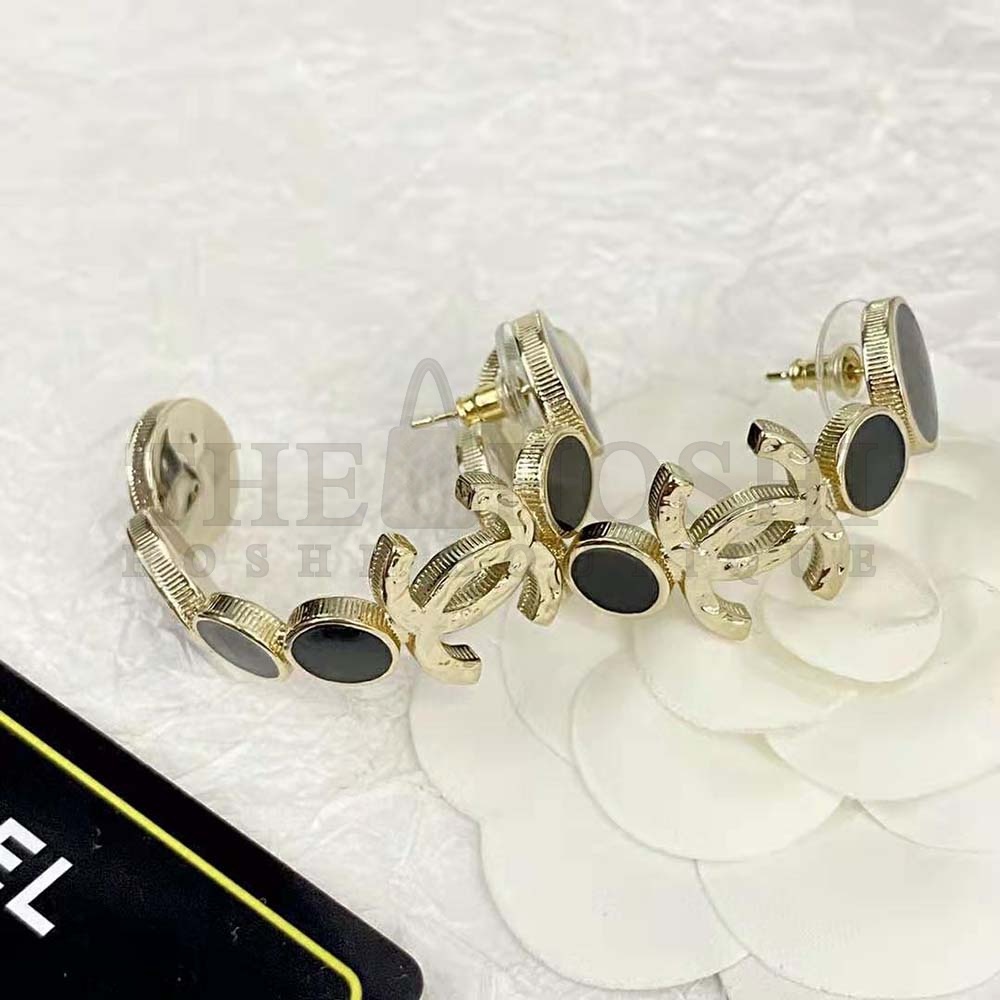 Ch**el Women Hoop Earrings in Metal Master Quality