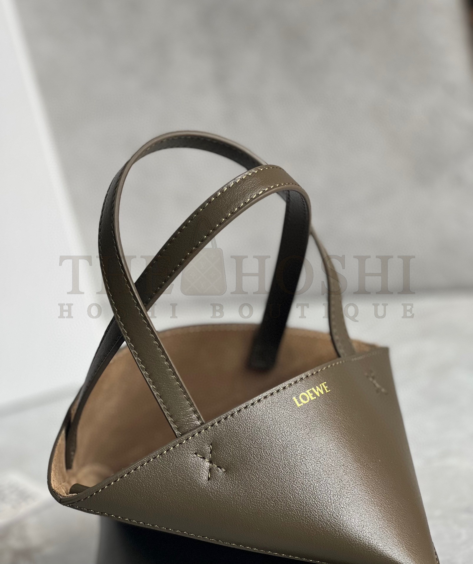 L0ew* Mini Puzzle Fold Tote Bag in Dark Green Calfskin Master Quality