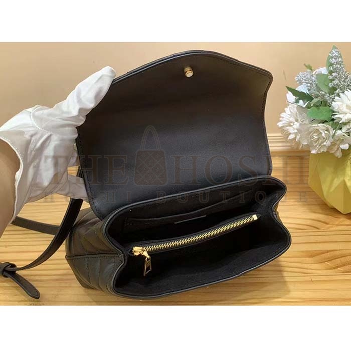 L0vis Vvtt0n LV Women Hold Me Top-Handle Bag Black Smooth Cowhide Leather Master Quality