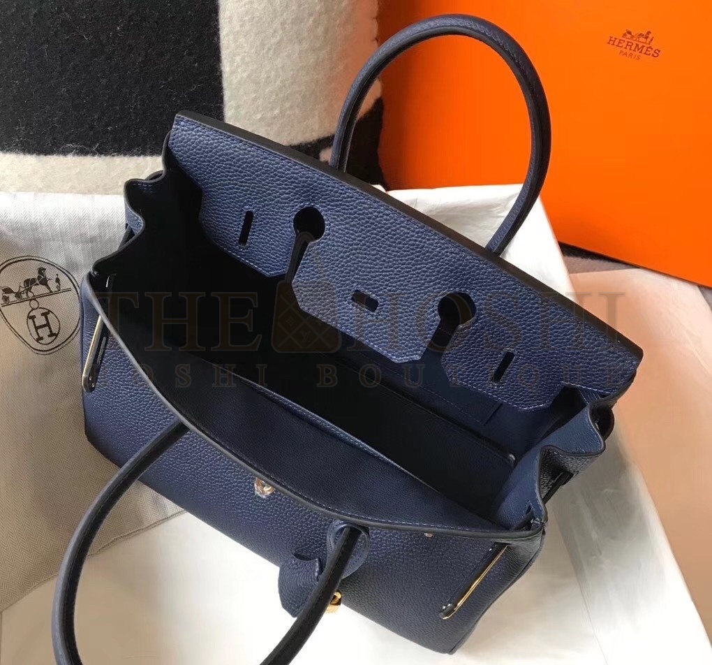 H**me5 Navy Blue Clemence Birkin 30cm Bag Master Quality