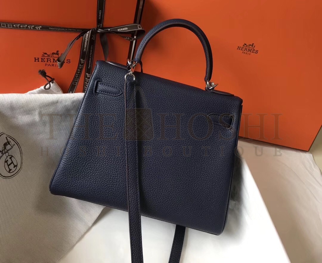 H**me5 Navy Blue Clemence Kelly 32cm Retourne Bag Master Quality