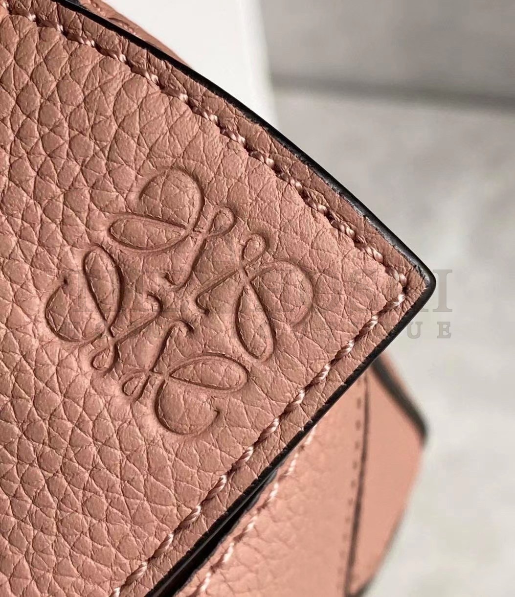 L0ew* Puzzle Mini Bag In Dark Blush Grained Calfskin Master Quality