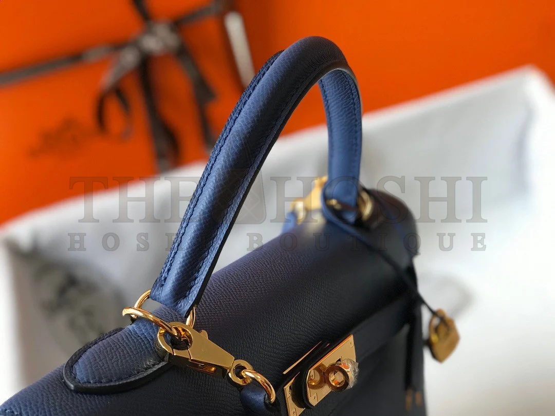 H**me5 Kelly 32cm Sellier Bag in Blue Agate Epsom Calfskin GHW Master Quality