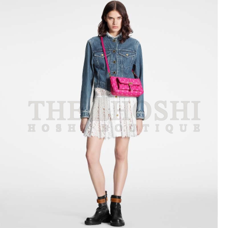 L0vis Vvtt0n LV Women Maxi Multi Pochette Accessoires Handbag Fuchsia Pink Monogram Coated Canvas Master Quality