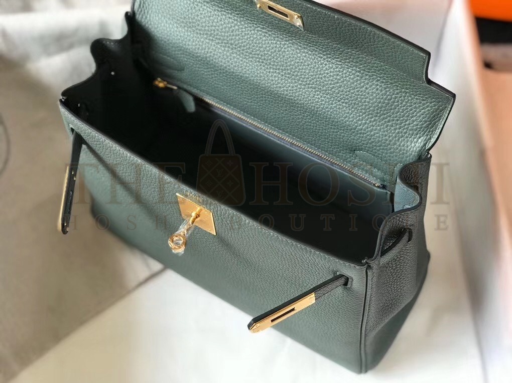 H**me5 Vert Amande Clemence Kelly 28cm Bag GHW Master Quality
