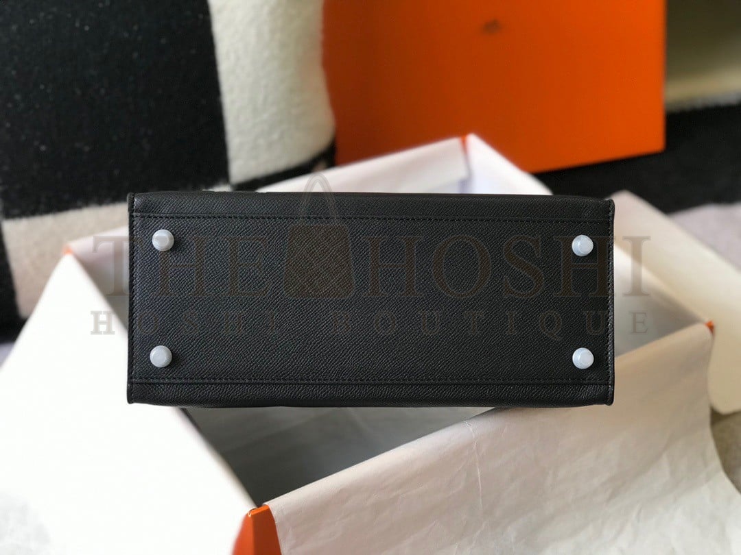 H**me5 Kelly 25cm Sellier Bag in Black Epsom Calfskin GHW Master Quality