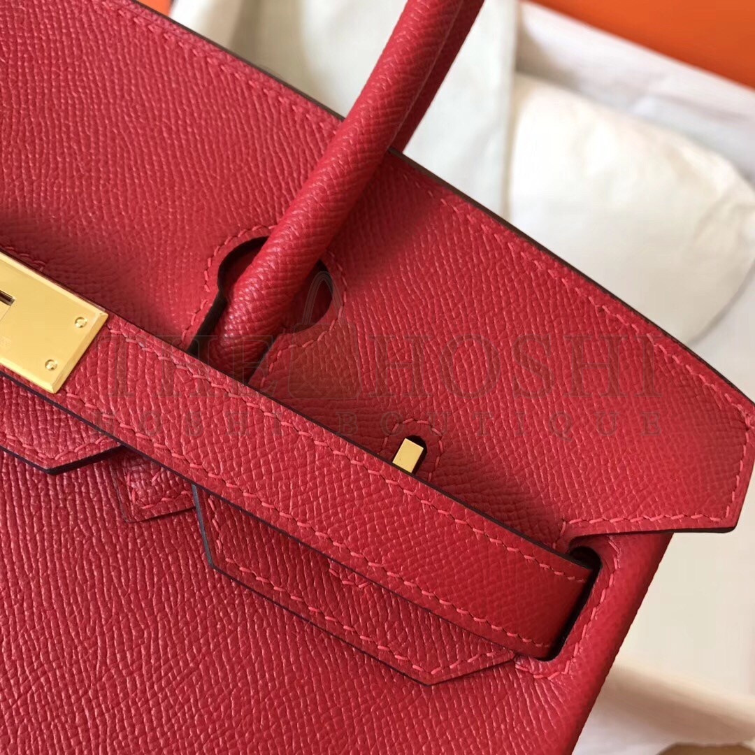 H**me5 Red Birkin 30cm Epsom Handmade Bag Master Quality
