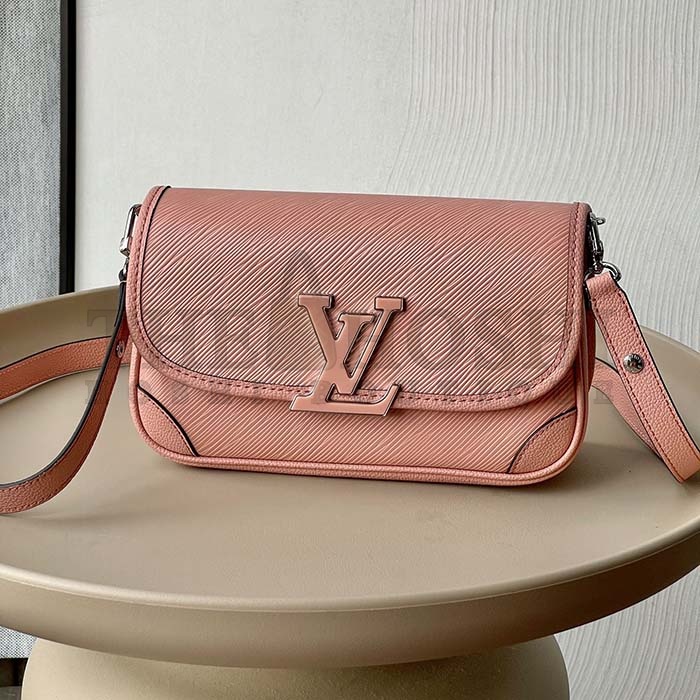 L0vis Vvtt0n LV Women Buci Crossbody Light Pink Epi Grained Smooth Cowhide Leather Master Quality