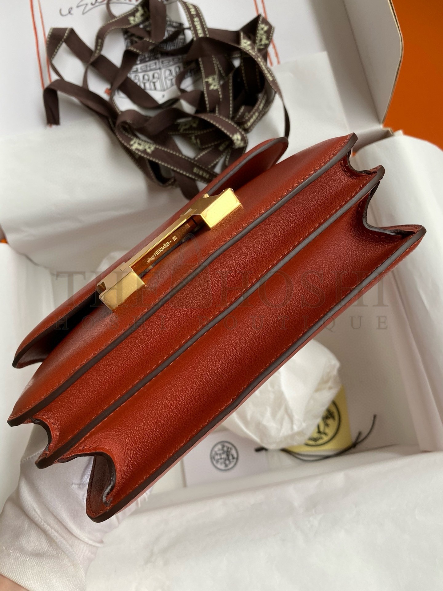 H**me5 Constance 18 Handmade Bag In Sienna Swift Calfskin Master Quality