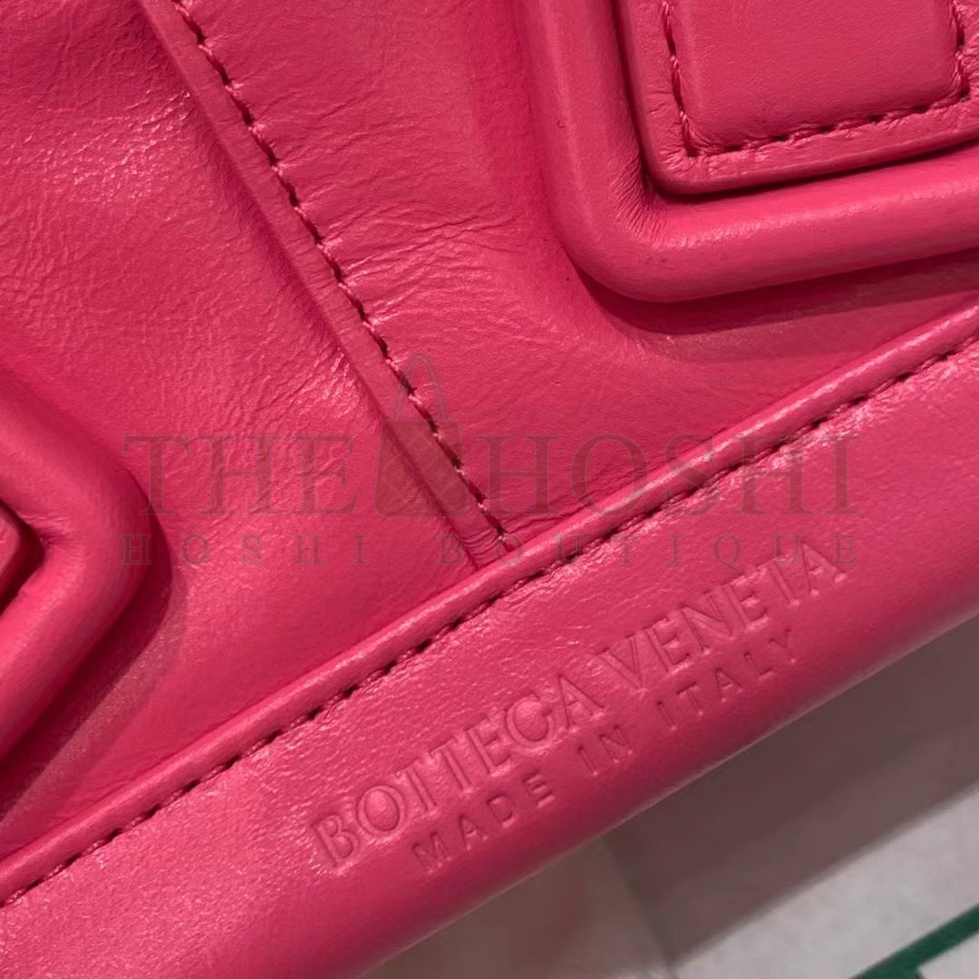 B0tt*ga Ven*ta Arco Mini Bag In Pink Intrecciato Leather Master Quality