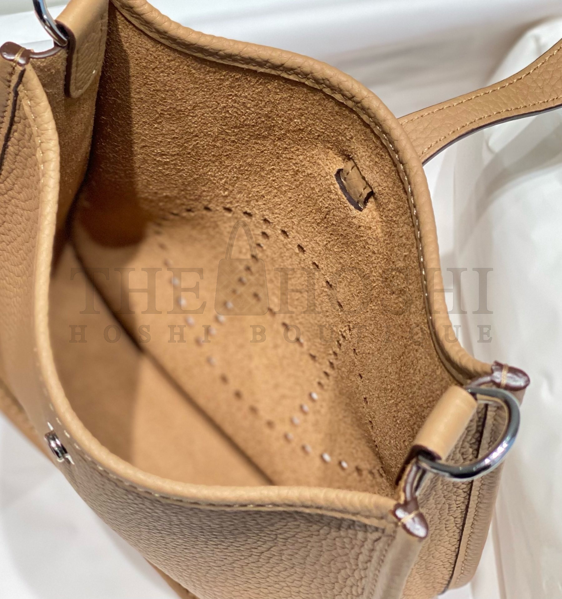 H**me5 Evelyne III TPM Bag In Chai Clemence Leather Master Quality