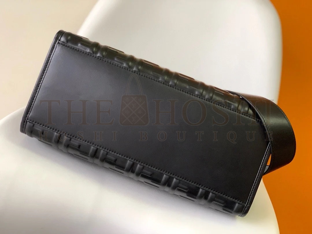 F**di Sunshine Medium Tote Bag In Black FF Calfskin Master Quality