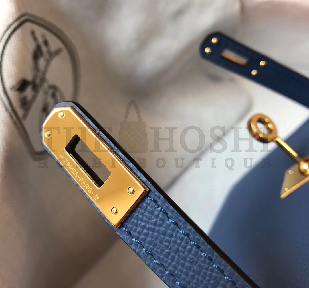 H**me5 Kelly Mini II Bag In Blue Agate Epsom Leather Master Quality
