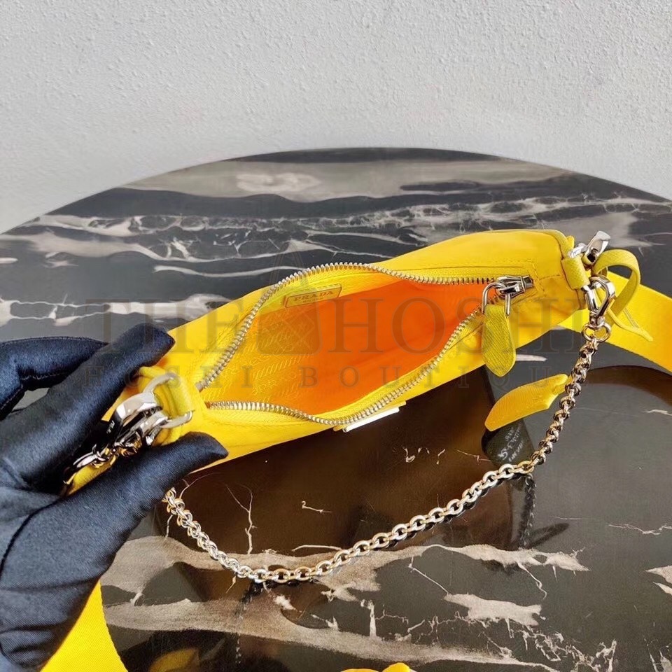 Pra*a Yellow Nylon Re-Edition 2005 Shoulder Bag Master Quality