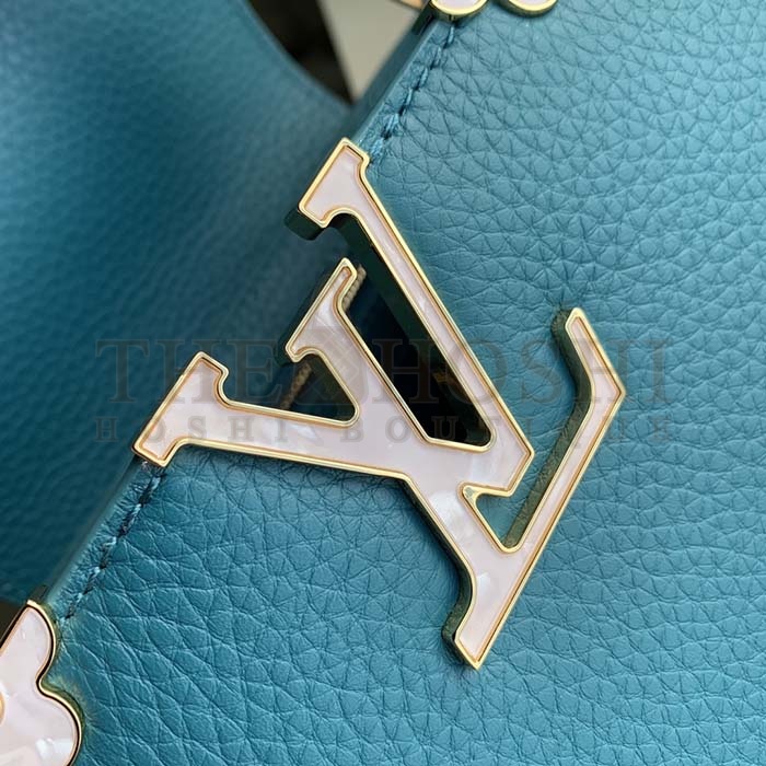 L0vis Vvtt0n LV Women Capucines Mini Handbag Green Taurillon Cowhide Leather Master Quality