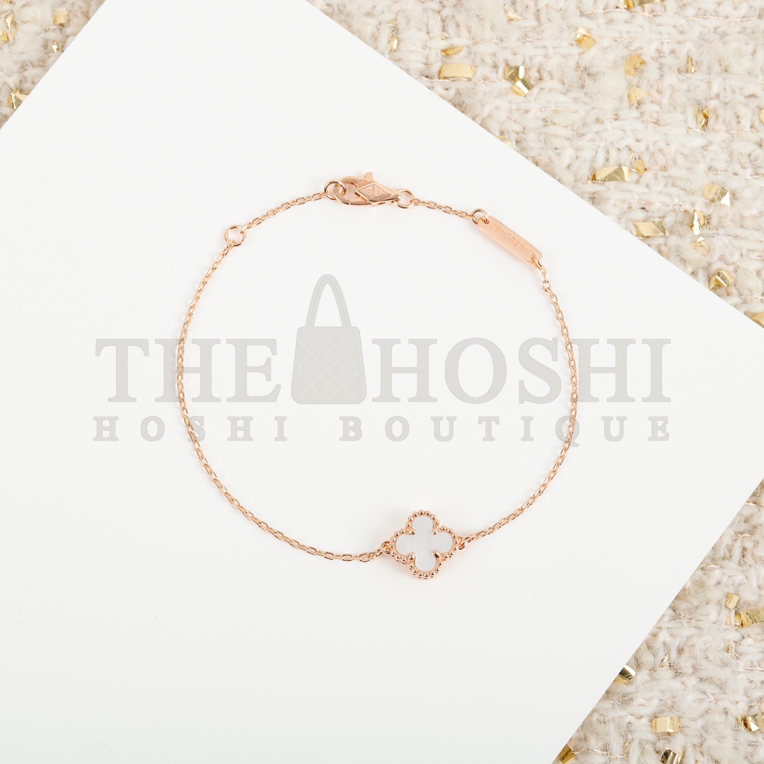 V*n Cl**f ARPELS SWEET ALHAMBRABRACELET1MOTIF MOTHER-OF-PEARL18K bracelet silver gold rose gold Master Quality