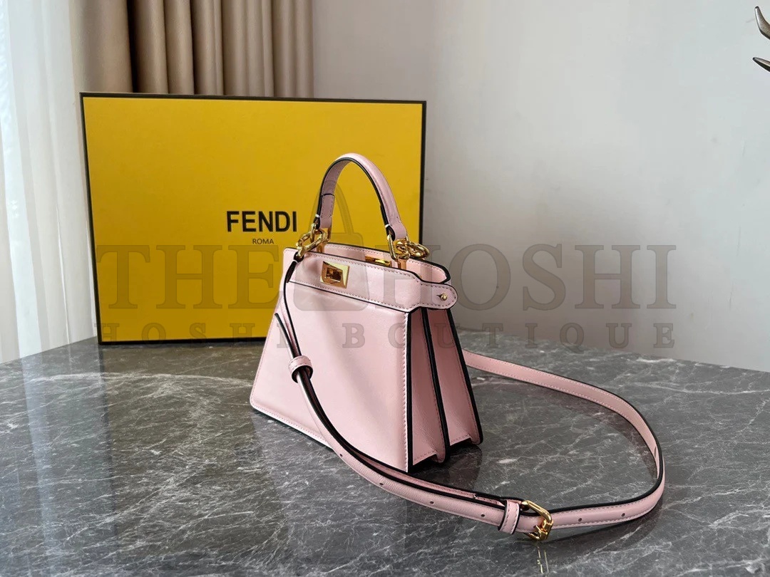 F**di Peekaboo ISeeU Petite Bag In Pink Nappa Leather Master Quality