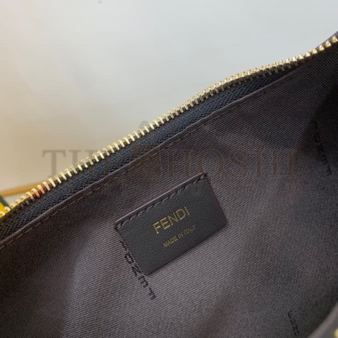 F**di Women F**digraphy Small Black Leather Bag-Black size:24.5 cm Master Quality