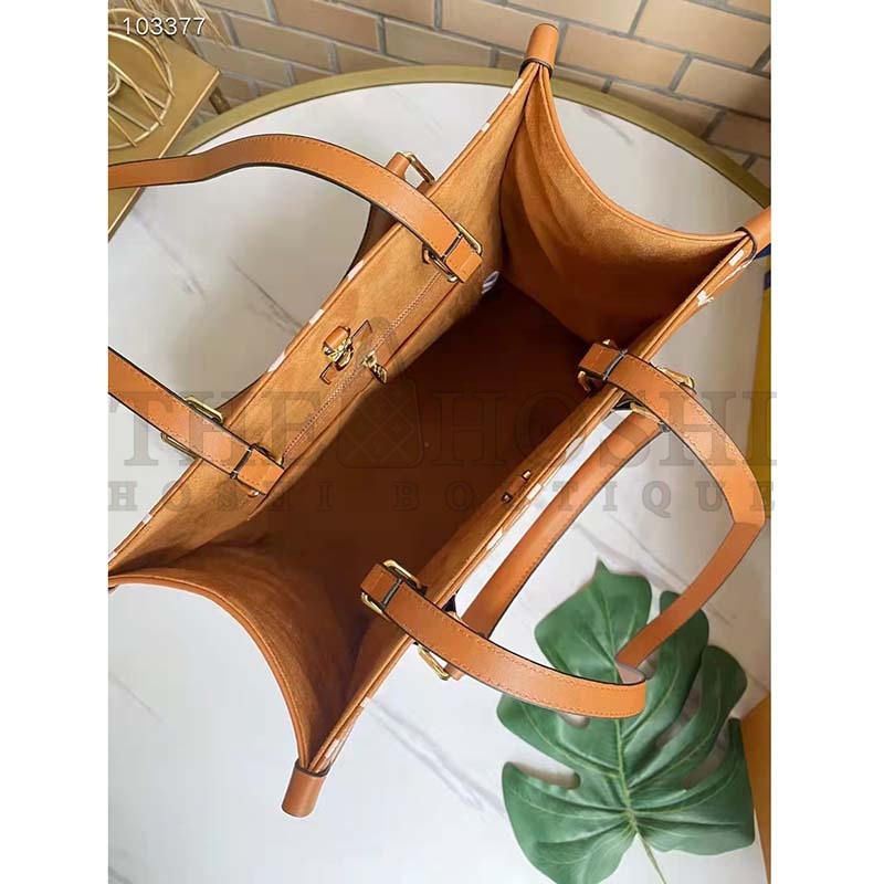 L0vis Vvtt0n LV Women OnTheGo MM Tote Bag Arizona Embossed S*pple Grained Cowhide Master Quality