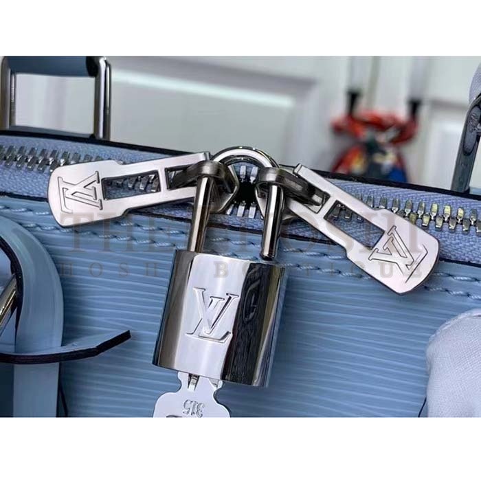 L0vis Vvtt0n LV Women Alma BB Handbag Cloud Blue Epi Grained Smooth Cowhide Leather Master Quality