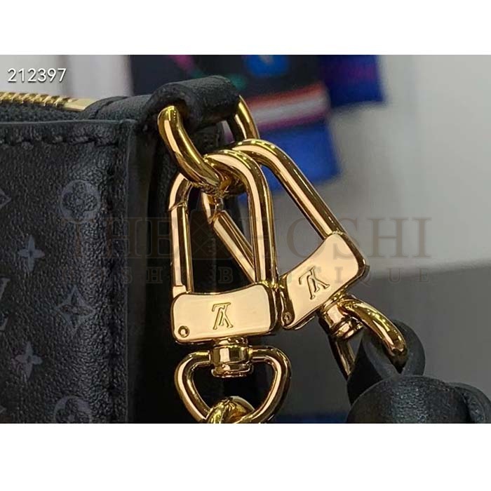 L0vis Vvtt0n LV Women Lexington Pouch Black Monogram-Embossed Calf Leather Master Quality
