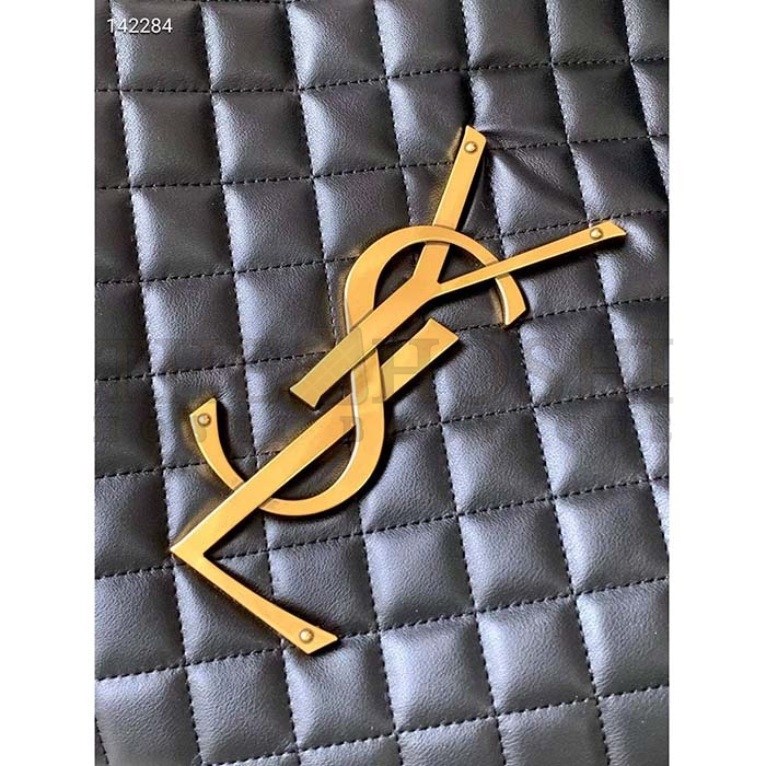 Sa1nt Lau*nt Y51 Women Icare Maxi Shopping Bag Quilted Lambskin Black STYLE ID 698651AAANG1000 Master Quality