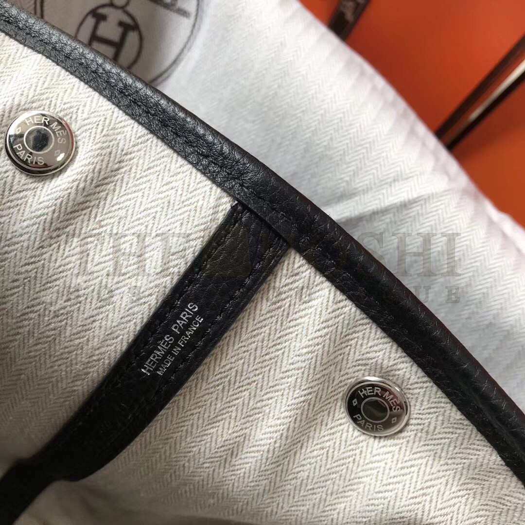 H**me5 Garden Party 36 Bag In Black Clemence Leather Master Quality