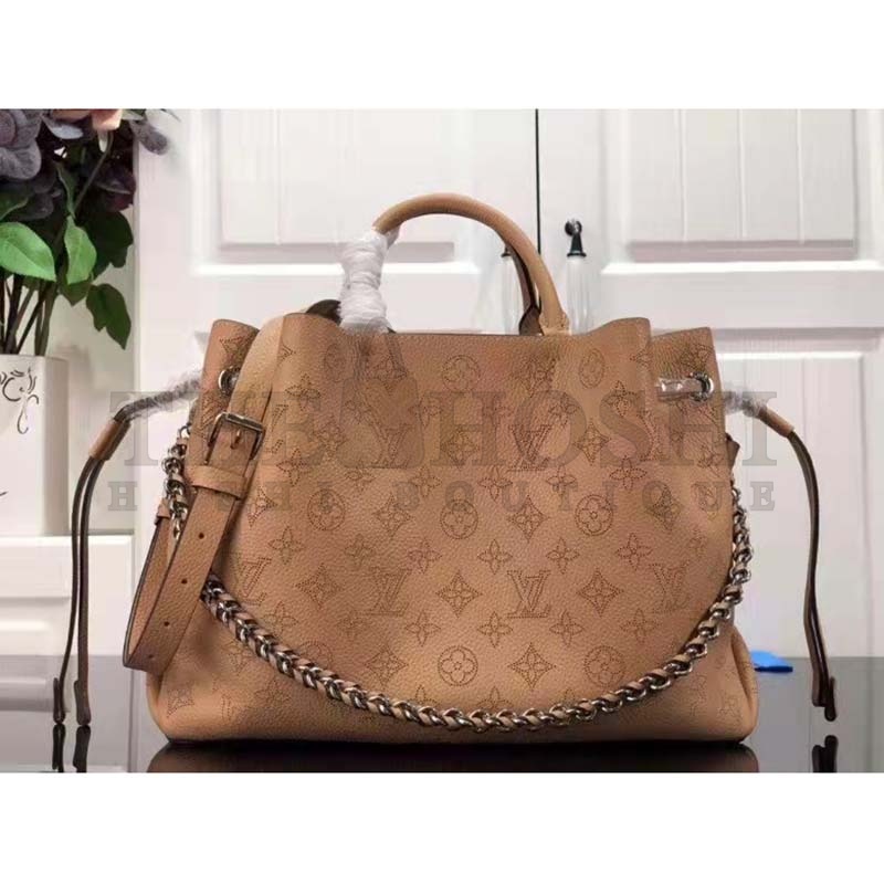 L0vis Vvtt0n LV Women Bella Tote Arizona Brown Mahina Perforated Calfskin Calf Master Quality