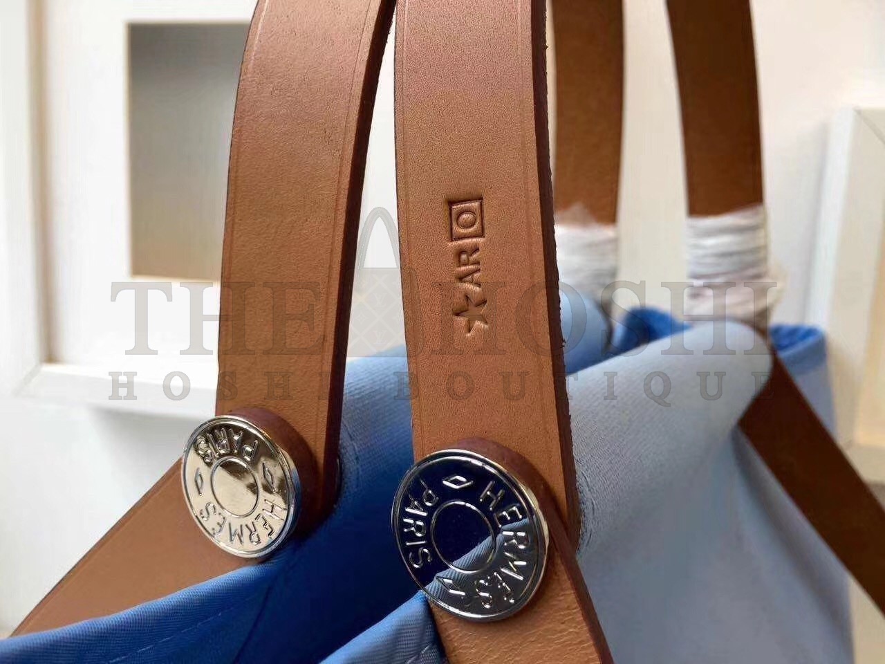 H**me5 Cabag Elan Bag In Celeste Canvas Master Quality