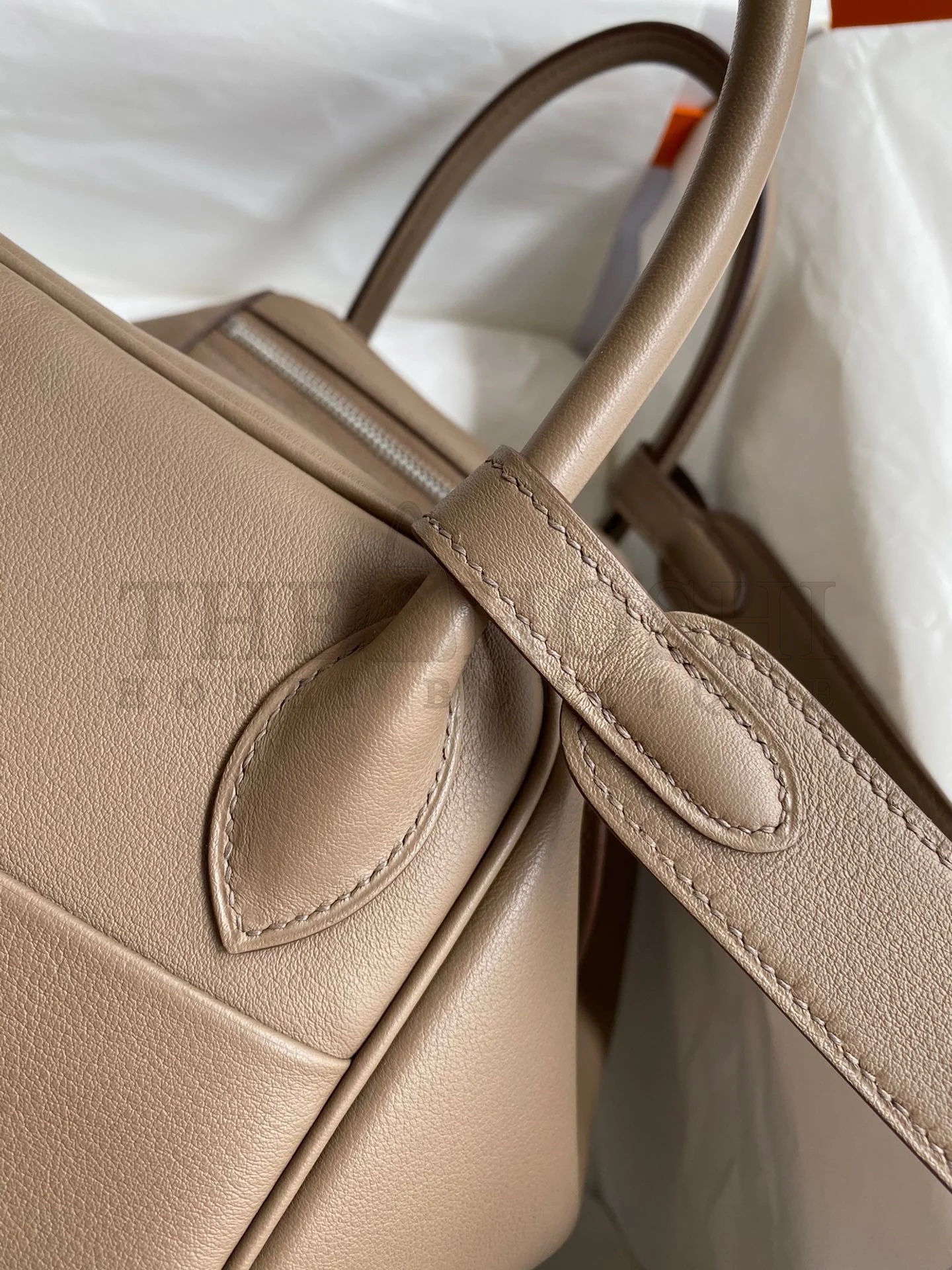 H**me5 Lindy 30 Handmade Bag In Taupe Swift Calfskin Master Quality