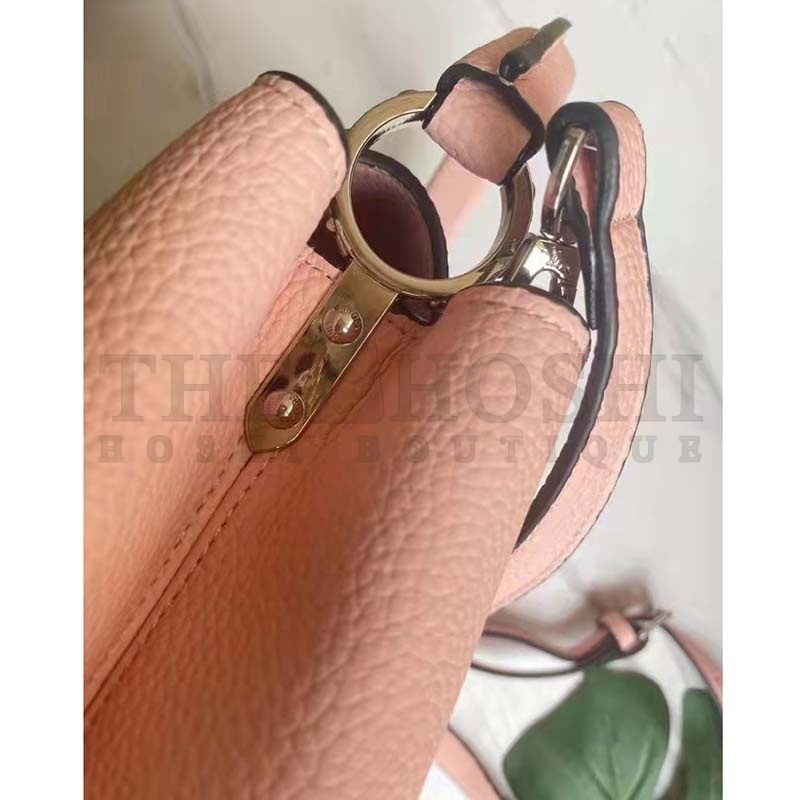 L0vis Vvtt0n LV Women Capucines MM Handbag Magnolia Pink Taurillon Leather Master Quality