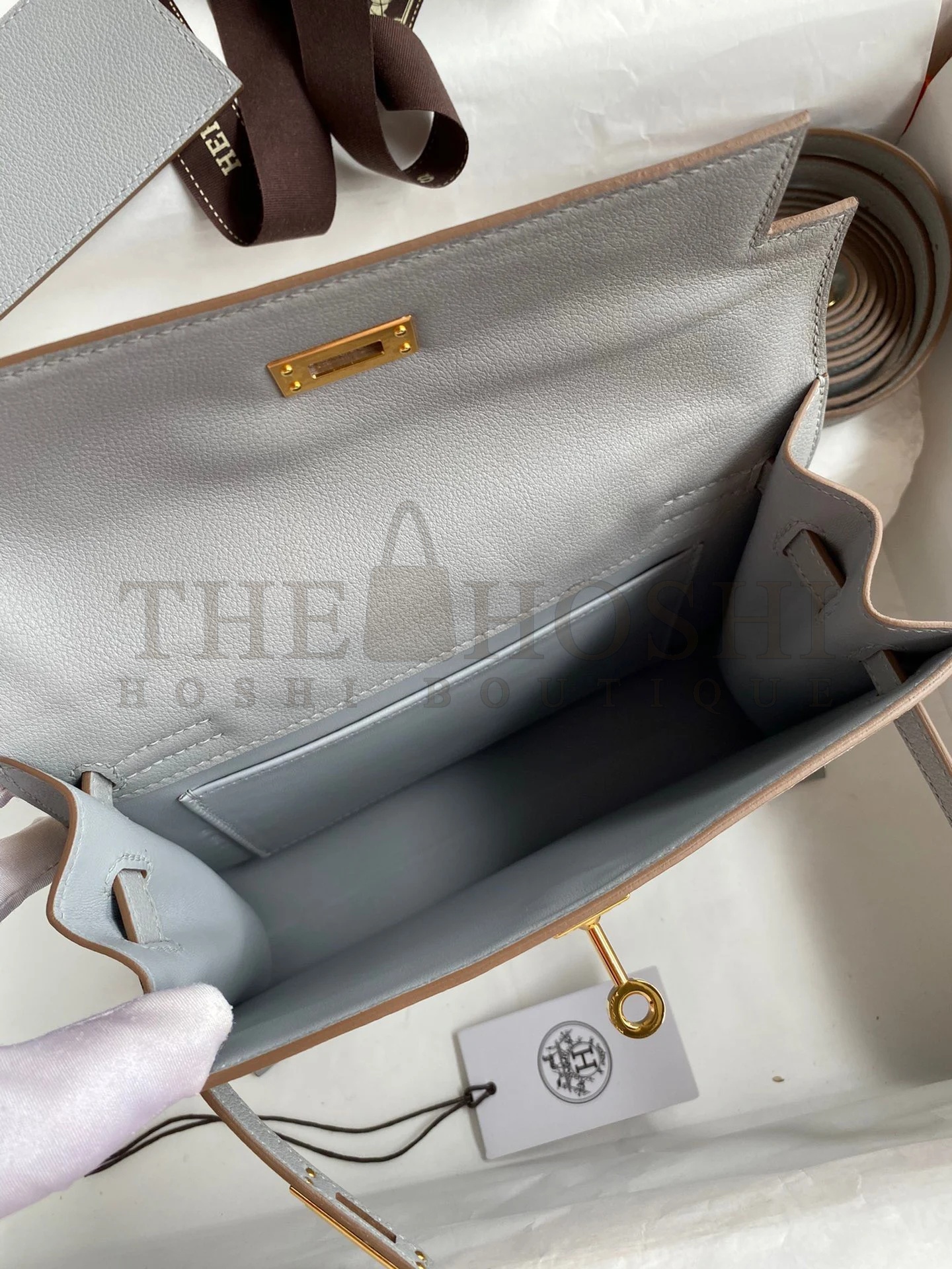 H**me5 Kelly Danse II Bag In Blue Glacier Evercolor Calfskin Master Quality