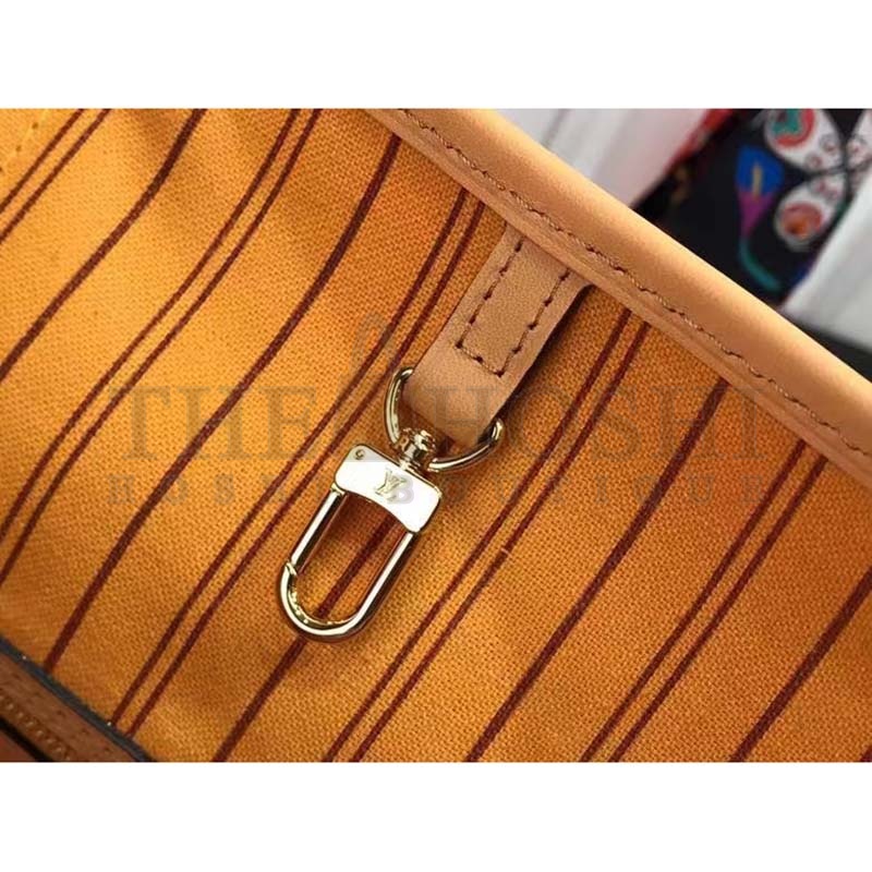 L0vis Vvtt0n LV Women Neverfull MM Tote Bag Damier Azur Coated Canvas Master Quality