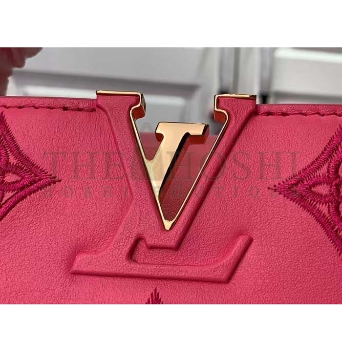 L0vis Vvtt0n LV Women Capucines BB Handbag Pink Calfskin Leather Cowhide Lining Master Quality