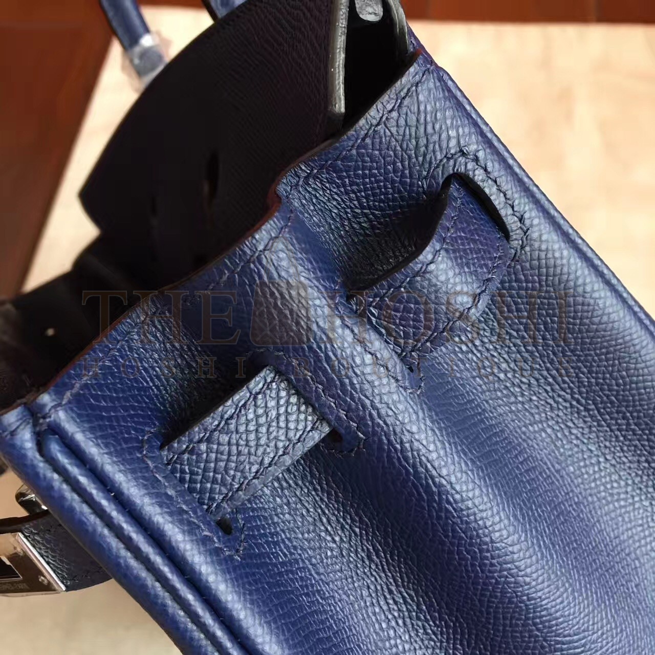 H**me5 Sapphire Birkin 25cm Epsom Handmade Bag Master Quality
