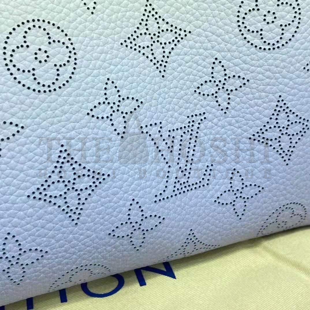 L0vis Vvtt0n LV Women Bella Bucket Bag Gradient Blue Mahina Perforated Calf Leather Master Quality