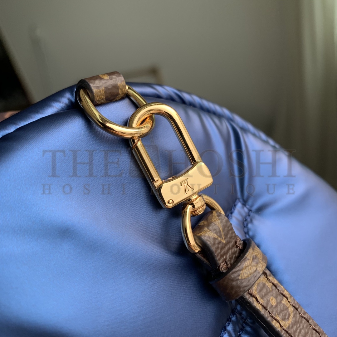 L0vis Vvtt0n LV Unisex Pillow Palm Springs Mini Backpack Navy Blue Recycled Metallic Nylon Master Quality