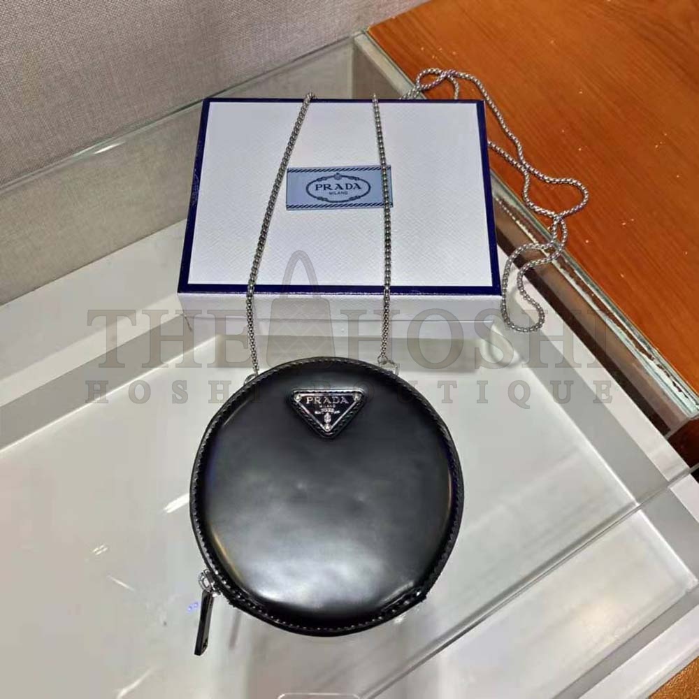 Pra*a Women Brushed Leather Mini-Pouch Master Quality