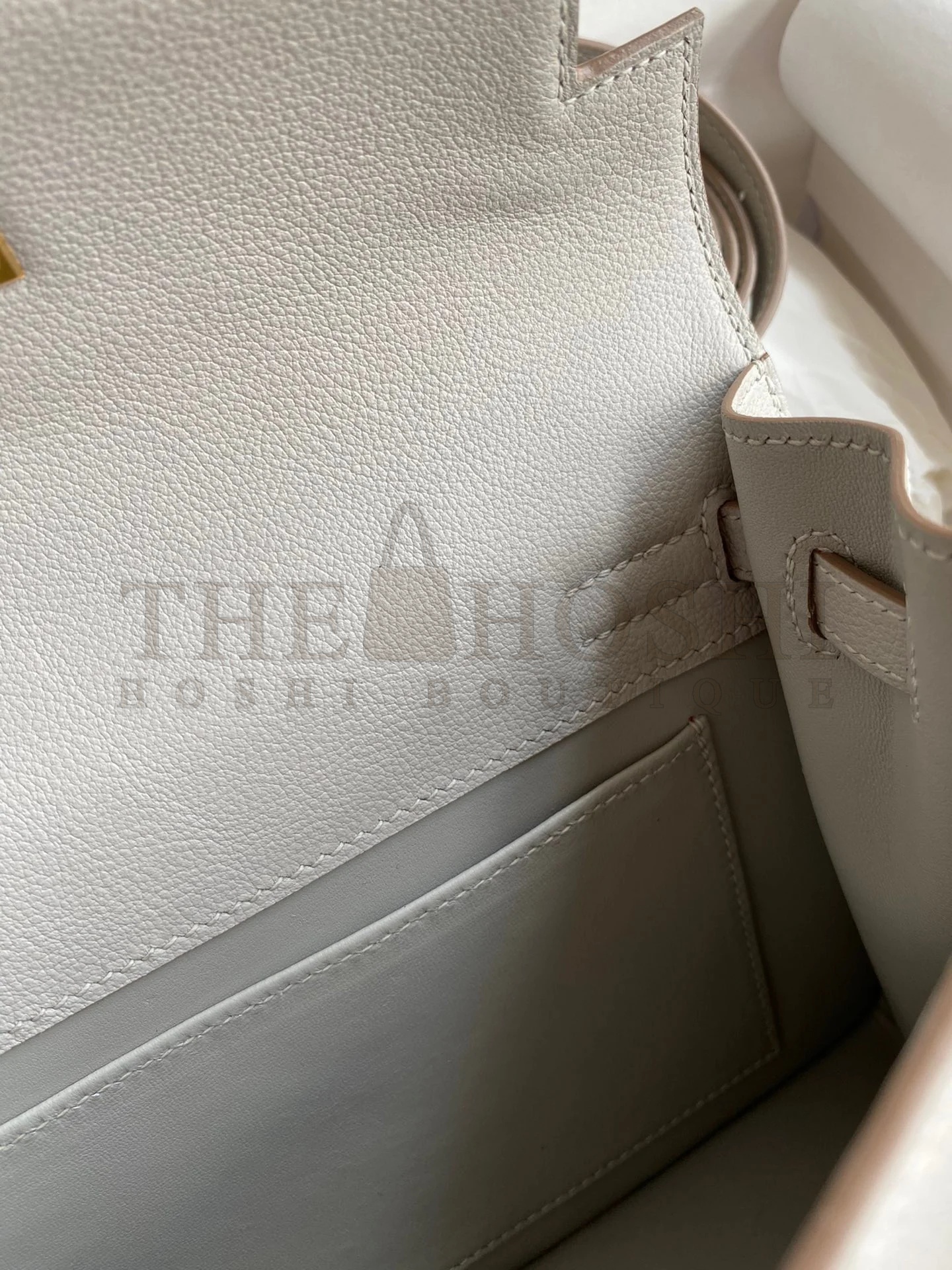 H**me5 Kelly Danse II Handmade Bag In Pearl Grey Evercolor Calfskin Master Quality