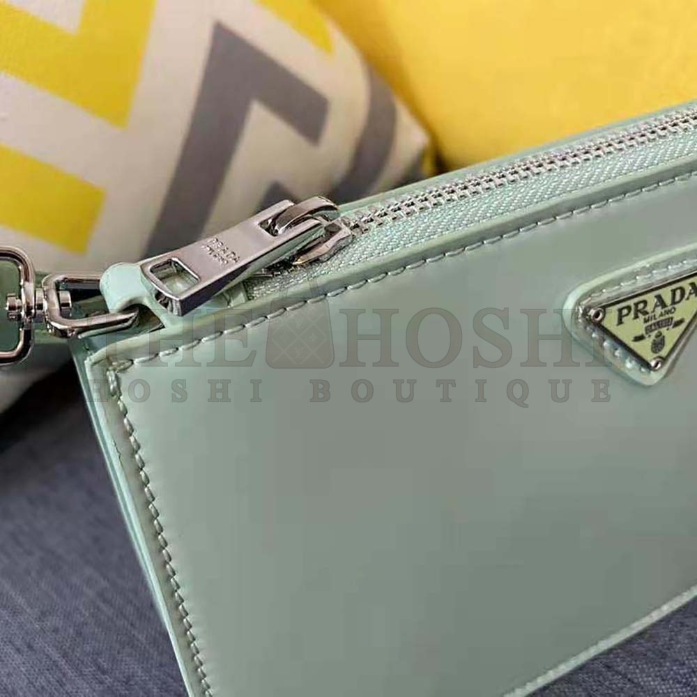 Pra*a Women Brushed Leather Mini-Bag-Aqua Master Quality