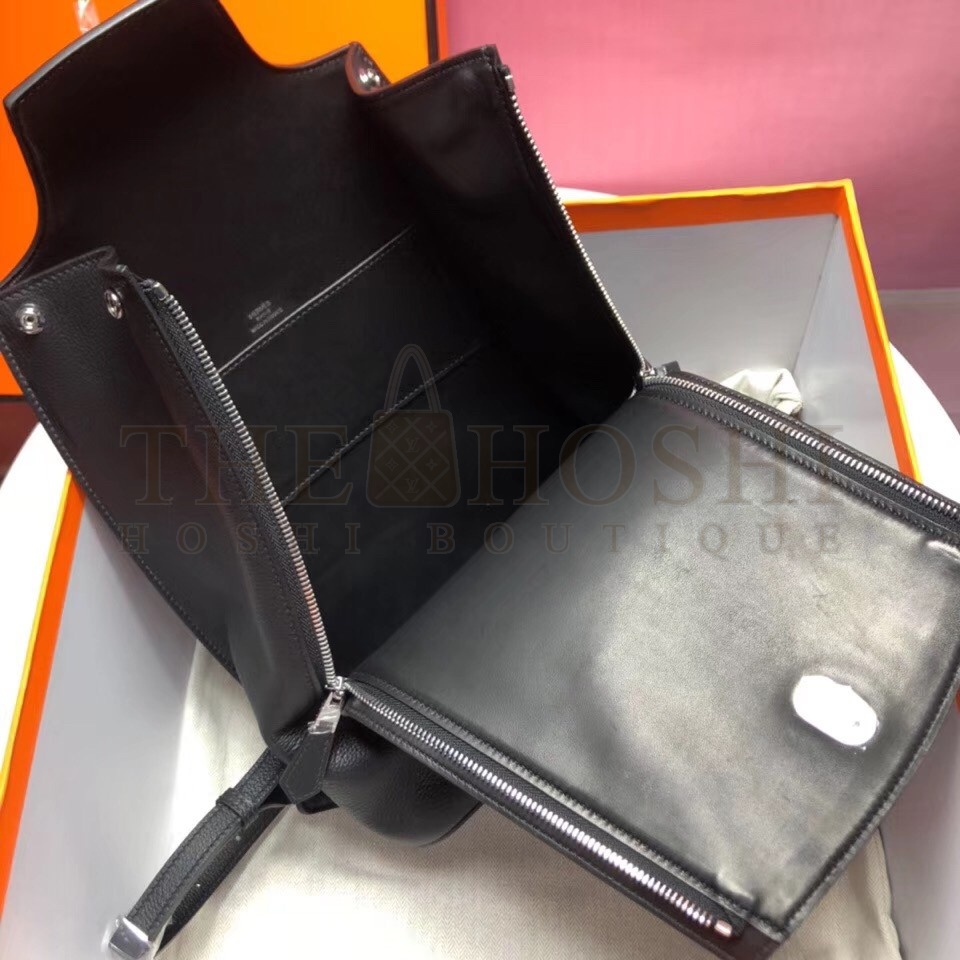 H**me5 GR24 Backpack In Black Everycolor Calfskin Master Quality