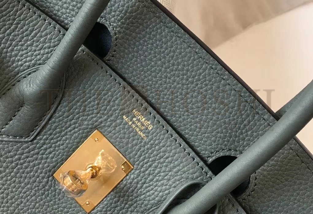 H**me5 Birkin 35 Bag in Vert Amande Clemence Leather with GHW Master Quality