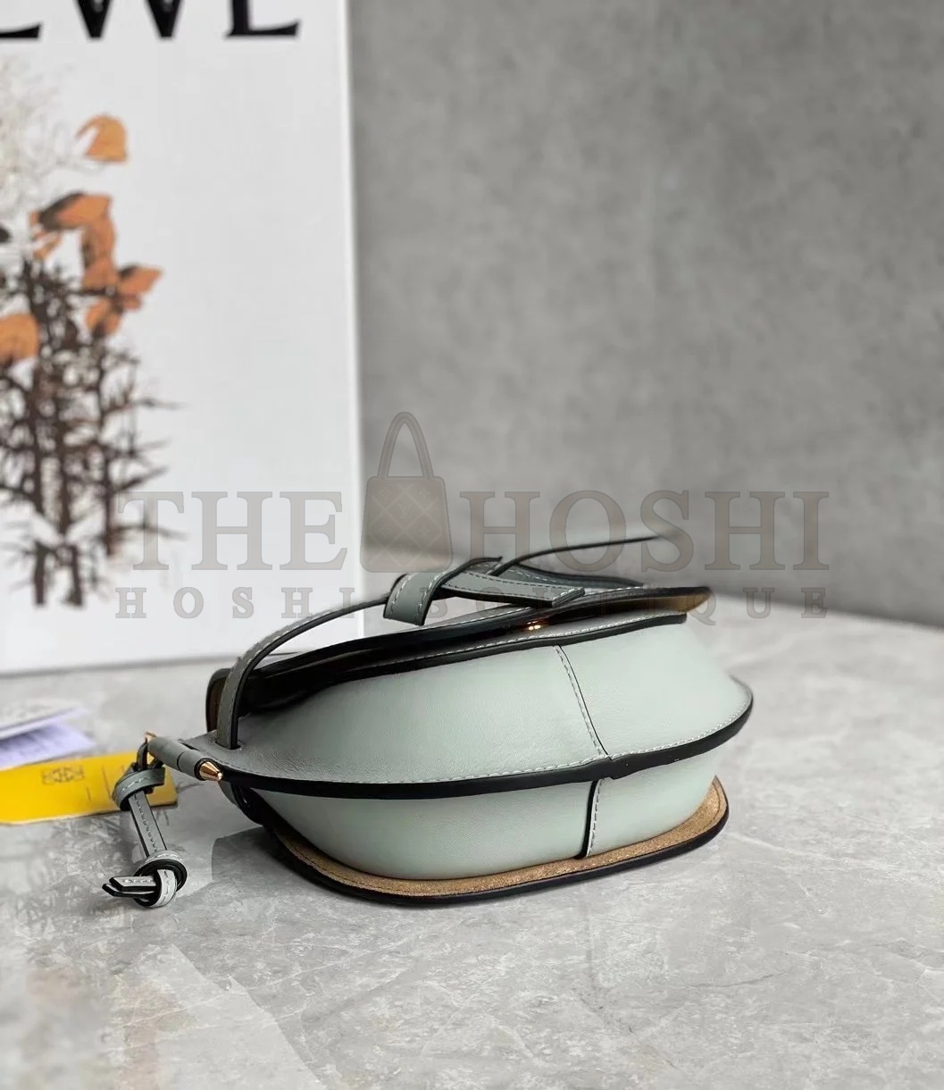 L0ew* Gate Dual Mini Bag In Ash Grey Calfskin Master Quality