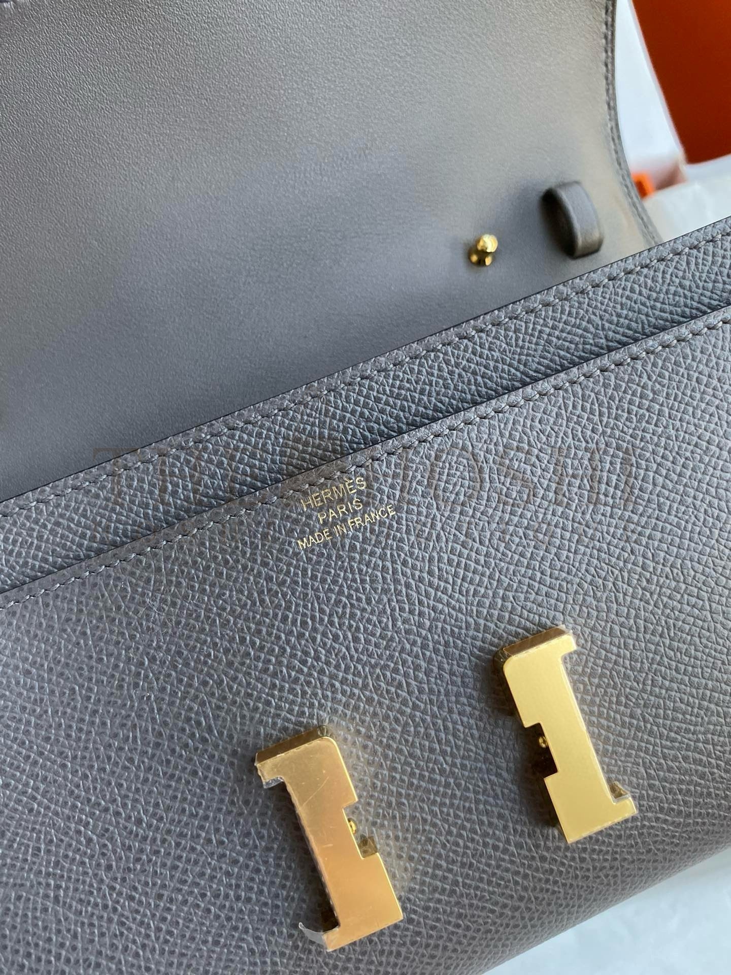 H**me5 Constance To Go Wallet in Etain Epsom Calfskin Master Quality