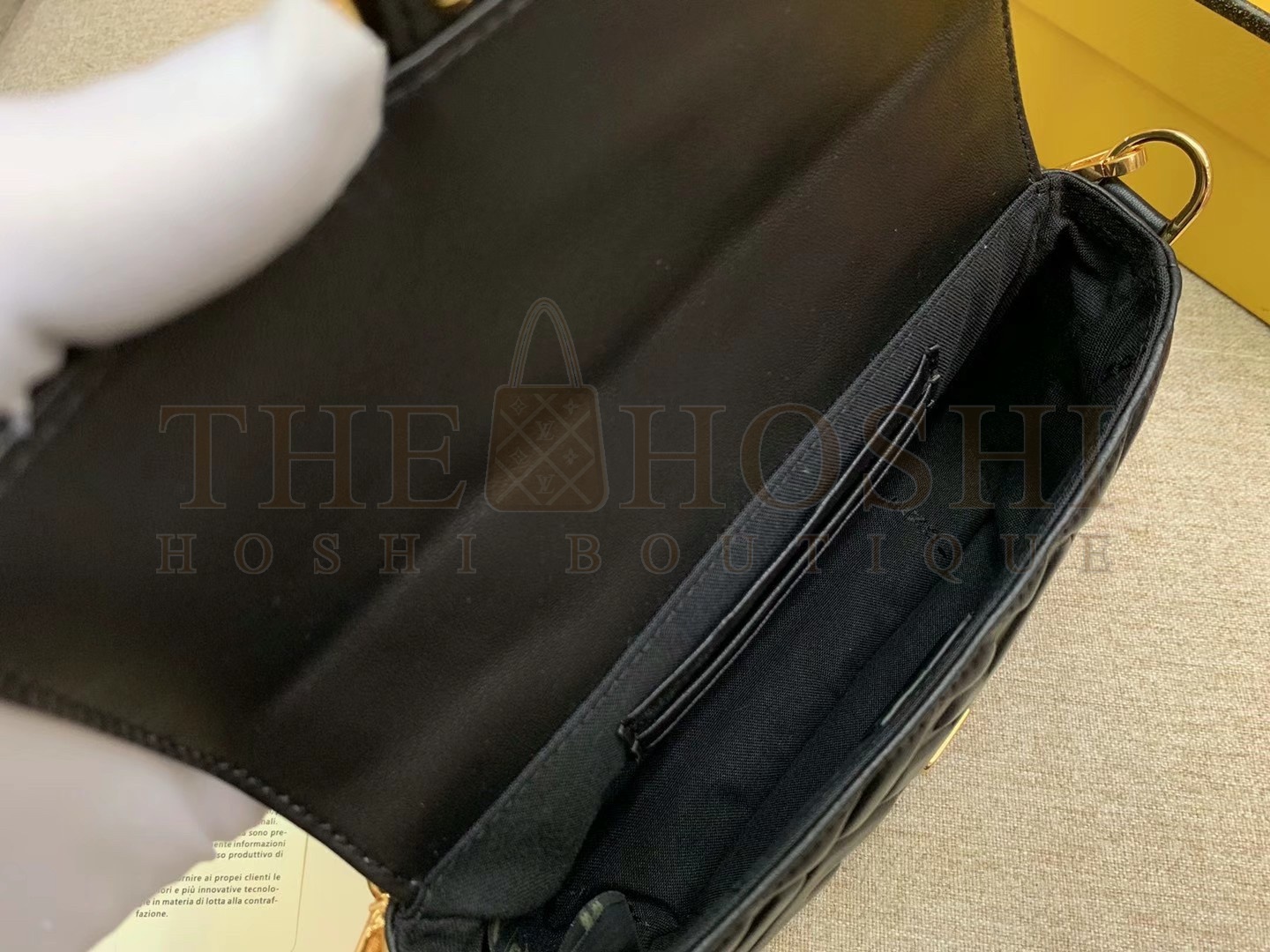 F**di Small Baguette Bag In Black FF Nappa Leather Master Quality